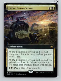 MTG Lunar Convocation (Extended Art) Foil R Bloomburrow 366 NM - Image 1