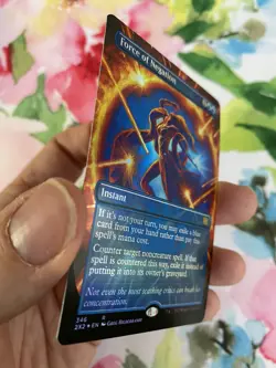 1x FORCE OF NEGATION *FOIL* Borderless Ext Art 2X2 MTG NM/MT Double Masters 2022 - Image 5