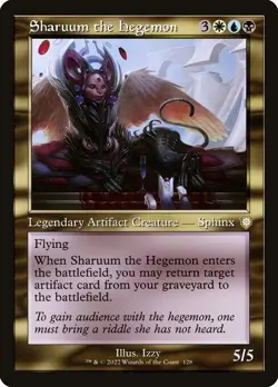 NM Retro Sharuum the Hegemon, MTG, The Brothers' War, Magic the Gathering, 128 - Image 1