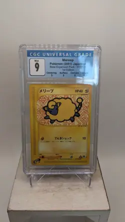 CGC Grade MINT 9 Mareep # 017/128 E1 Expedition Base Set Japanese Pokemon Card - Image 1