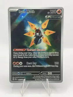 Iron Moth 187/182 Holo Shiny Pokemon TCG Card Paradox Rift 2023 NEAR MINT - Image 1