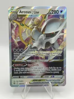 Arceus VSTAR Holo Card 123/172 Swsh09 Brilliant Stars Ultra Rare LP - Image 1