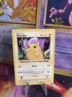 Pokemon Karte Card Pikachu Shadowless Base Set English Englisch Wotc PL - Image 1