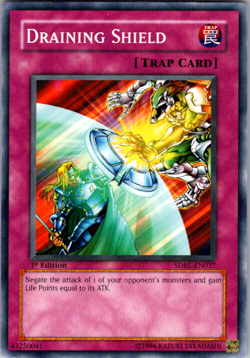 Draining Shield - SDRL-EN037 - Common - 1st Edition x1 - Moderately Played - Image 1