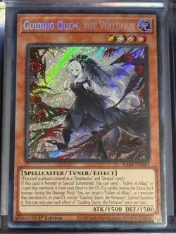Guiding Quem, the Virtuous RA04-EN043 Yu-Gi-Oh YuGiOh Secret Rare 1ST NM - Image 1