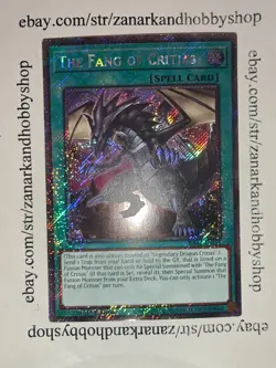 YuGiOh The Fang of Critias RA04-EN255 Platinum Secret Rare - Image 1