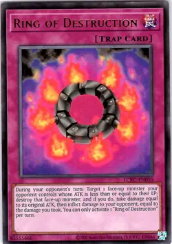 Yugioh Ring of Destruction LCKC-EN050 Ultra Rare 1st Edition NM - Image 1