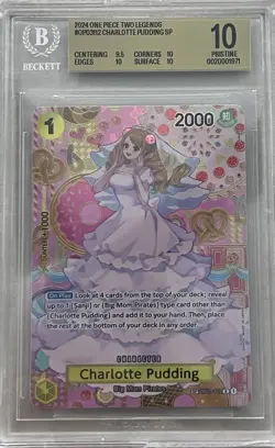 2024 ONE PIECE TWO LEGENDS SP #OP03-112 CHARLOTTE PUDDING BGS 10 PRISTINE - Image 1