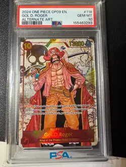ONE PIECE GOL D. ROGER 2024 OP09-EMPERORS IN THE NEW WORLD #118 ALT ART PSA 10 - Image 1