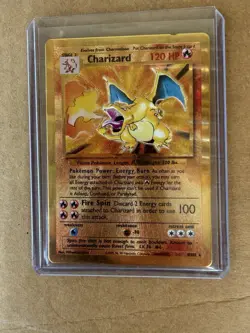 CHARIZARD Gold Metal Pokemon Card - Celebrations Promo - UPC - 4/102 - NM - Image 1
