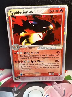 Pokemon TCG Typhlosion EX Sandstorm 2003 Holo Ultra Rare Card 99/100 - MP/EX - Image 1