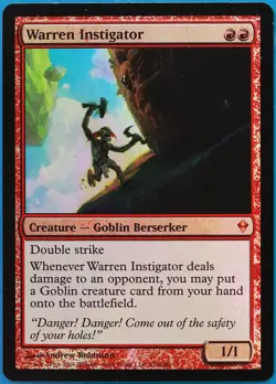 Warren Instigator FOIL Zendikar PLD Red Mythic Rare CARD (493865) ABUGames - Image 1