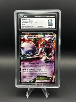 1 of 1 Mewtwo EX 62/162 BREAKthrough Ultra Rare Holo CGC Graded 2015 Pokemon - Image 2