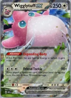 WIGGLYTUFF EX 040/165 - DOUBLE RARE POKEMON ENGLISH - Image 1