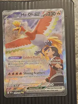 Ethan's Ho-Oh ex SIR Holo SV10: Destined Rivals 230/182 NM Pokemon 230/182 - Image 1