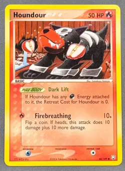 NM Houndour 60/109 Team Rocket Returns Pokemon Tomokazu Komiya - Image 1