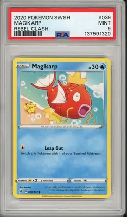 2020 Pokemon SWSH Rebel Clash Magikarp #039 PSA 9 - Image 1