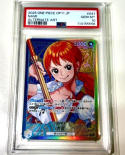 PSA 10 Nami OP11-041 Parallel A Fist of Divine Speed ONE PIECE Card Japanese F/S - Image 1