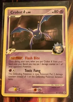 Pokemon TCG Crobat G 2009 Platinum 47/127 Regular NM - Image 1