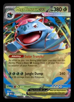 MEGA VENUSAUR EX 003/132 DOUBLE RARE MEGA EVOLUTION POKEMON NEAR MINT - Image 1