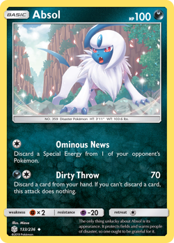 ABSOL 133/236 UC COSMIC ECLIPSE POKEMON REVERSE HOLO NM/M - Image 1
