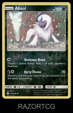 ABSOL 133/236 UC COSMIC ECLIPSE POKEMON REVERSE HOLO NM/M - Image 2
