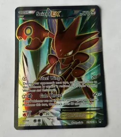 NM Pokemon Scizor EX 119/122 Breakpoint Full Art Ultra Rare Holo English 2016 - Image 1