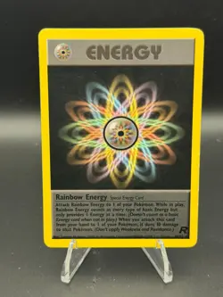 Rainbow Energy 80/82 Rare Team Rocket Pokemon Unlimited Damaged - Image 1