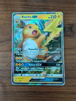 Pokemon TCG 2017 Sun & Moon Shining Legends Raichu GX 29/73 - Image 1