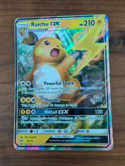 Pokemon TCG 2017 Sun & Moon Shining Legends Raichu GX 29/73 - Image 3