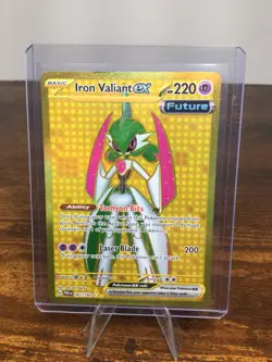 Pokemon TCG Iron Valiant ex 261/182 Paradox Rift Gold Hyper Rare - Image 1