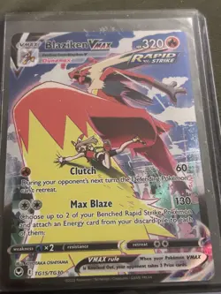 Pokemon TCG Blaziken VMAX Rapid Strike Ultra Rare Holo TG15/TG30 EN 320HP - Image 1