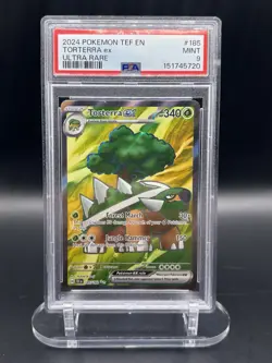 2024 POKEMON TEF EN-TEMPORAL FORCES ULTRA RARE #185 TORTERRA EX PSA 9 - Image 1