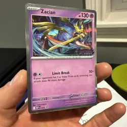 Zacian 015 STAMPED Prerelease Phantasmal Flames Black Star Promo Pokemon TCG NM - Image 1