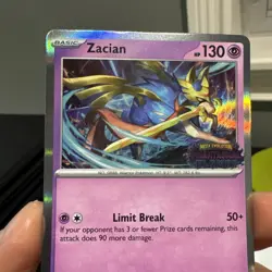 Zacian 015 STAMPED Prerelease Phantasmal Flames Black Star Promo Pokemon TCG NM - Image 2