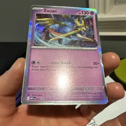 Zacian 015 STAMPED Prerelease Phantasmal Flames Black Star Promo Pokemon TCG NM - Image 3