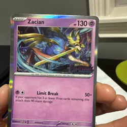 Zacian 015 STAMPED Prerelease Phantasmal Flames Black Star Promo Pokemon TCG NM - Image 5