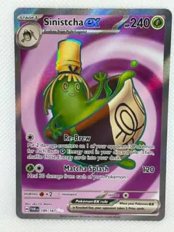 Pokemon Twilight Masquerade - Sinistcha EX 189/167 - Ultra Rare - NM/M Condition - Image 1