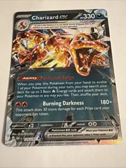 Charizard ex 125/197 Obsidian Flames Pokemon TCG Holo Double Rare NM - Image 1