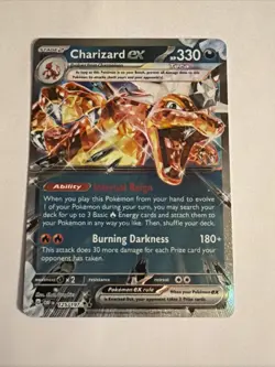 Charizard ex 125/197 Obsidian Flames Pokemon TCG Holo Double Rare NM - Image 2