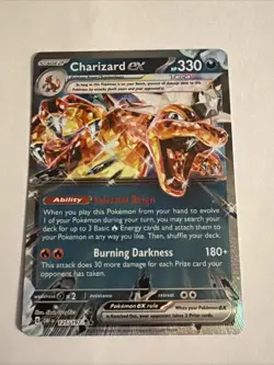 Charizard ex 125/197 Obsidian Flames Pokemon TCG Holo Double Rare NM - Image 3
