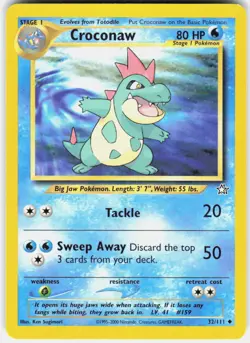 Croconaw 32/111 Uncommon Neo Genesis Pokemon Unlimited NM/M - Image 1