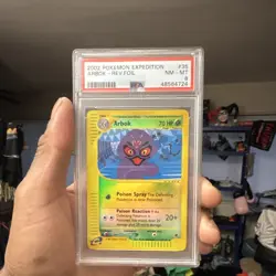 Pokemon TCG 2002 Expedition Arbok 035/165 PSA 8 Reverse Holo Rare English 70 - Image 1