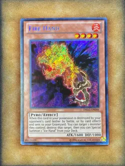 Yugioh Fire Hand DRLG-EN046 Secret Rare LP - Image 1