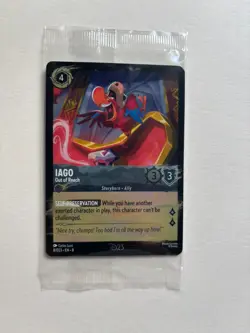 NEW 2025 D23 Gold Member Exclusive Iago Out of Reach Sealed Lorcana Foil Card - Image 1