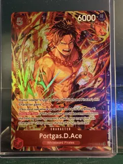 Bandai One Piece CCG Portgas.D.Ace ST15-005 Super Rare Foil Character Card 6000 - Image 1