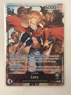 Lucy OP15-002 Alt Art Leader One Piece Card Game TCG - Image 1