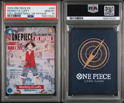 2026 One Piece Monkey.D.Luffy 055 US Voyage Promo Holo PSA 10 One Piece - Image 3