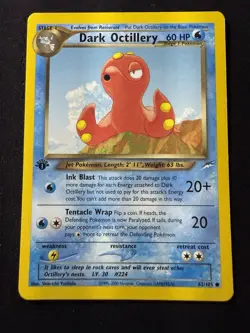 Pokemon Card - Dark Octillery Neo Destiny 62/105 1st Edition Common - Image 1