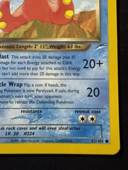 Pokemon Card - Dark Octillery Neo Destiny 62/105 1st Edition Common - Image 5